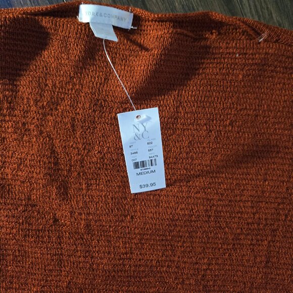 NEW YORK & COMPANY Boho Style Knit Sweater Vest/Poncho NWT/SIZE M - Picture 3 of 4